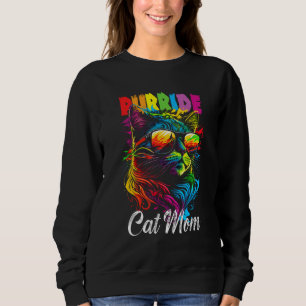 Gay Pride Purride Cat Mother LGBT Pride Month Cute Sweatshirt