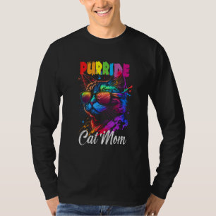 Gay Pride Purride Cat Mother LGBT Pride Month Cute T-Shirt