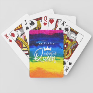 Gay Pride Rainbow Artsy Fun Modern LBGT Queer Playing Cards