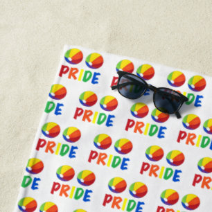 Gay PRIDE Rainbow Beach Ball Beachball LGBT Beach Towel