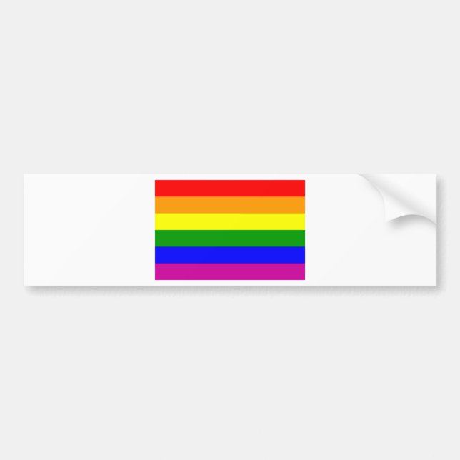 Gay Pride Rainbow Bumper Sticker (Front)