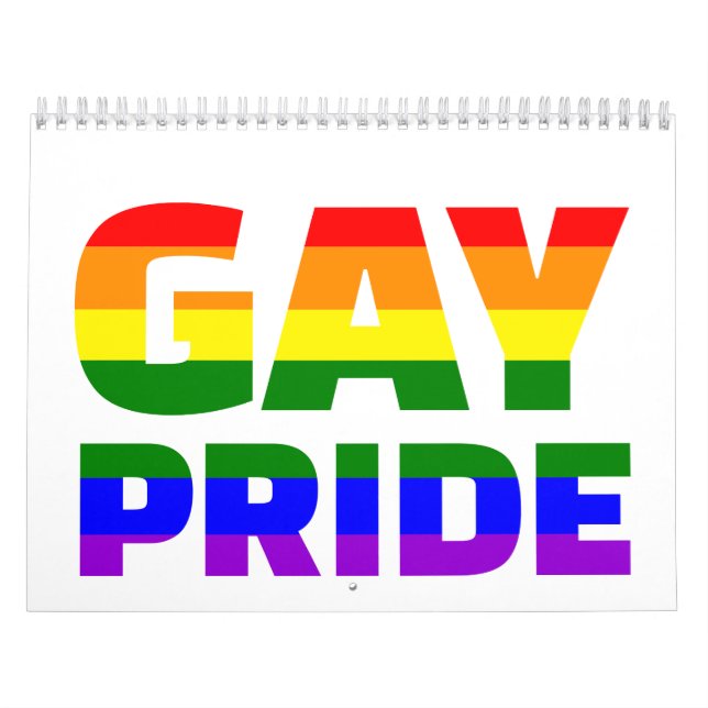 Gay pride rainbow calendar (Cover)