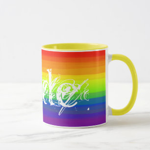 Gay Pride Rainbow Colours LGBT Gift Idea Mug