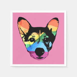 Gay Pride Rainbow Dog Napkin