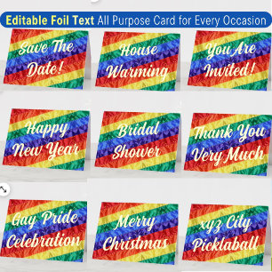 Gay Pride Rainbow Flag Add Custom Text All Purpose