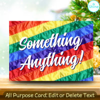 Gay Pride Rainbow Flag Add Your Text All Purpose