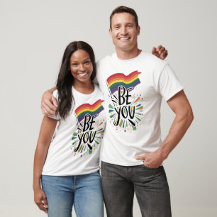 Gay Pride Rainbow Flag Be you T-Shirt