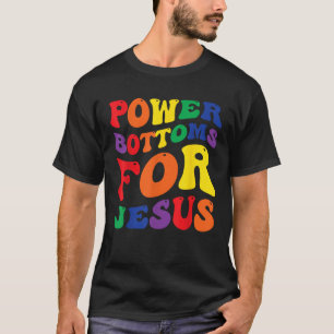 Gay Pride Rainbow Flag Christian Power Bottoms For T-Shirt