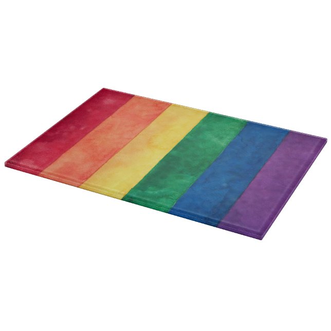 Gay Pride Rainbow Flag Cutting Board (Corner)