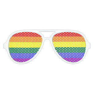 Gay Pride Rainbow Flag LGBT Aviator Sunglasses