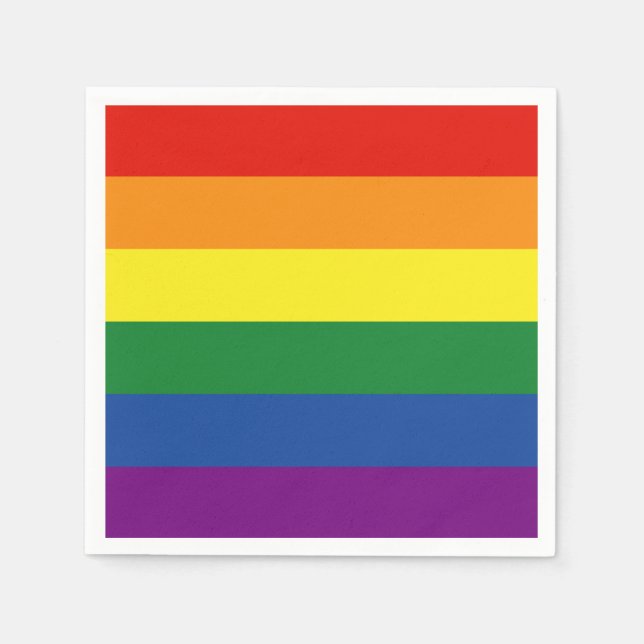 Gay pride Rainbow Flag Napkin (Front)