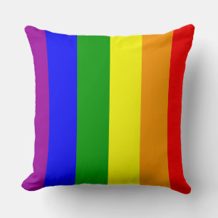 Gay Pride Rainbow Flag pattern Cushion