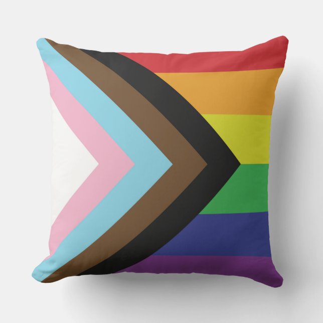 Gay Pride Rainbow Flag Progressive LGBTQIA+ Cushion (Front)