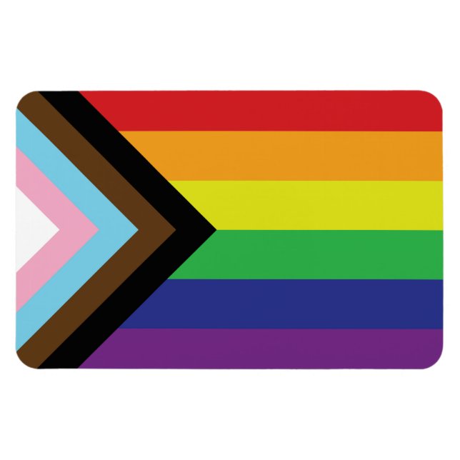 Gay Pride Rainbow Flag Progressive LGBTQIA+ Magnet (Horizontal)