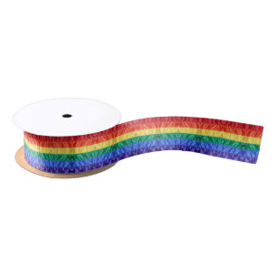 Gay pride Rainbow flag rainbow stripes LGBT LGBTQ+ Satin Ribbon