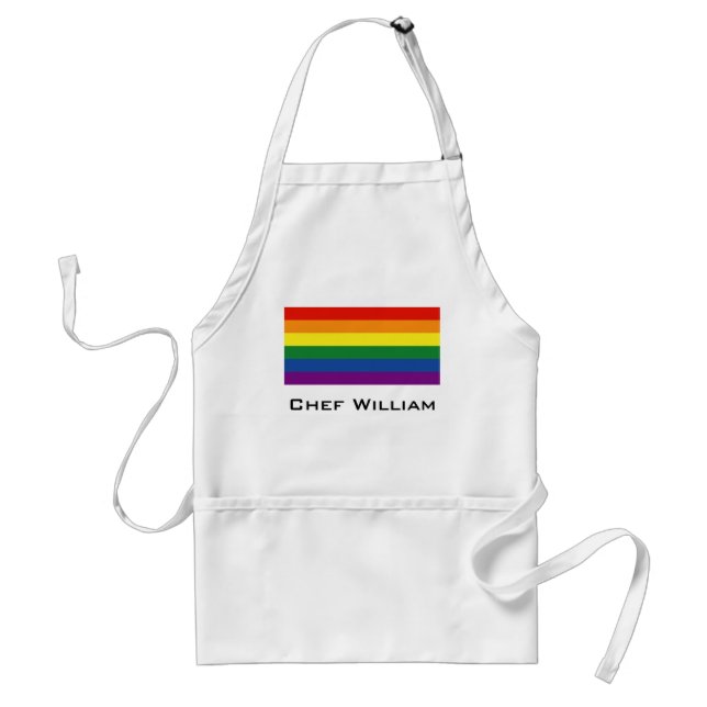 Gay pride Rainbow Flag Standard Apron (Front)