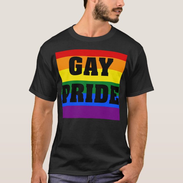 Gay Pride Rainbow Flag T-shirt (Front)