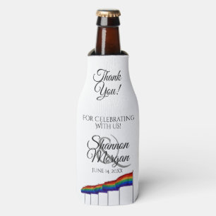 Gay Pride Rainbow Flag Wedding Foam Bottle Cooler