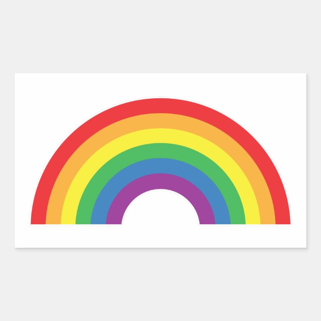 Gay Pride - Rainbow - Gay Pride Flag Rectangular Sticker (Front)