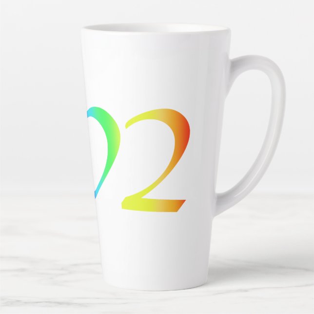 Gay Pride Rainbow Latte Mug (Right)