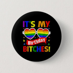 Gay Pride Rainbow Lgbt Birthday Es Cute Gles 6 Cm Round Badge
