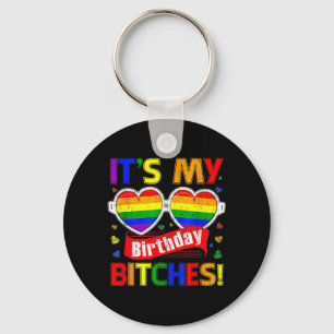 Gay Pride Rainbow Lgbt Birthday Es Cute Gles Key Ring