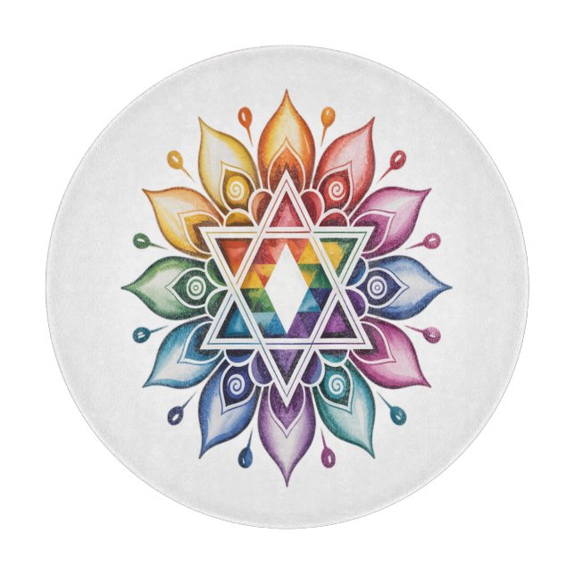 Gay Pride Rainbow LGBT Cutting Board (Front)
