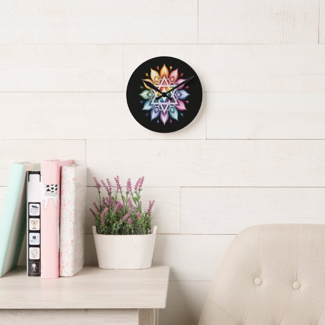 Gay Pride Rainbow LGBT Round Clock (Reading Room)