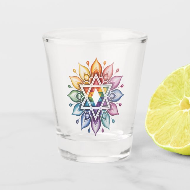 Gay Pride Rainbow LGBT Shot Glass (Front)
