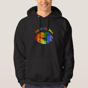 Gay Pride Rainbow Lips Hoodie