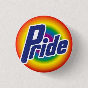 Gay Pride Rainbow Logo Button