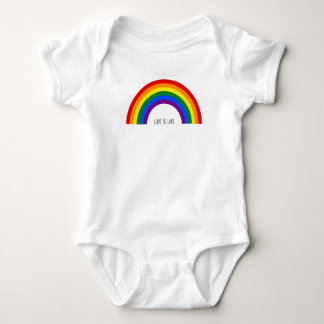 Gay Pride Rainbow. Love is Love. Baby Bodysuit