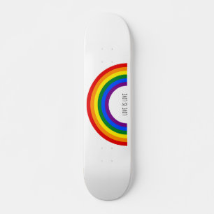 Gay Pride Rainbow. Love is Love Skateboard