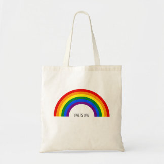 Gay Pride Rainbow. Love is Love. Tote Bag