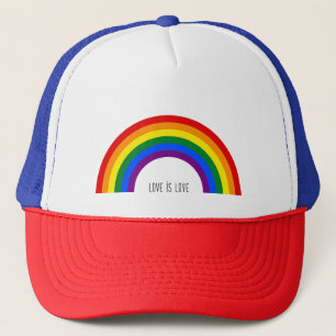 Gay Pride Rainbow. Love is Love. Trucker Hat