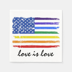 Gay Pride Rainbow Napkin