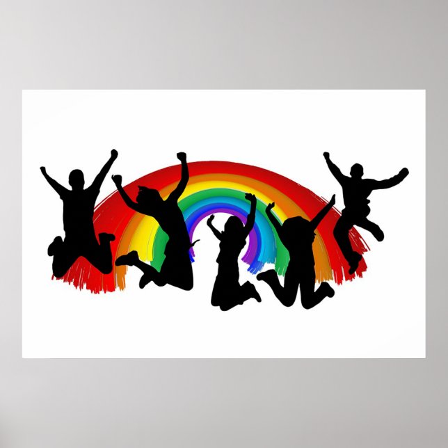 Gay Pride Rainbow Poster (Front)