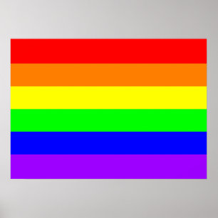Gay Pride Rainbow Poster (Pure Colours)