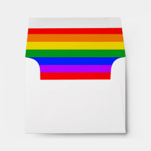 Gay Pride Rainbow Rehearsal Dinner Invitation Envelope
