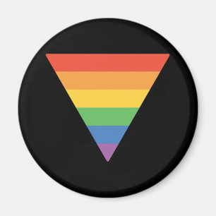 Gay Pride Rainbow Triangle Magnet