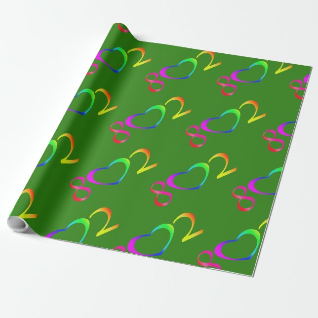 Gay Pride Rainbow Wrapping Paper (Unrolled)