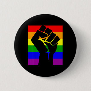 Gay Pride Resist Fist Rainbow Flag Lgbtq Shirt  6 Cm Round Badge