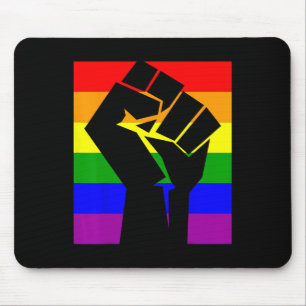 Gay Pride Resist Fist Rainbow Flag Lgbtq Shirt  Mouse Pad