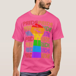 Gay Pride Resist Fist Rainbow LGBT Lesbian Ally Pr T-Shirt