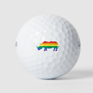 Gay-Pride-Rhino Golf Balls