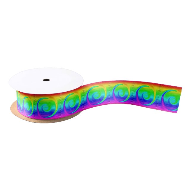 Gay Pride Ribbon Satin Ribbon (Spool)