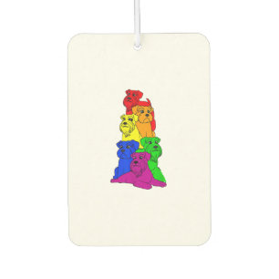 Gay Pride Schnauzer Dog Lover LGBT Funny Rainbow F Car Air Freshener