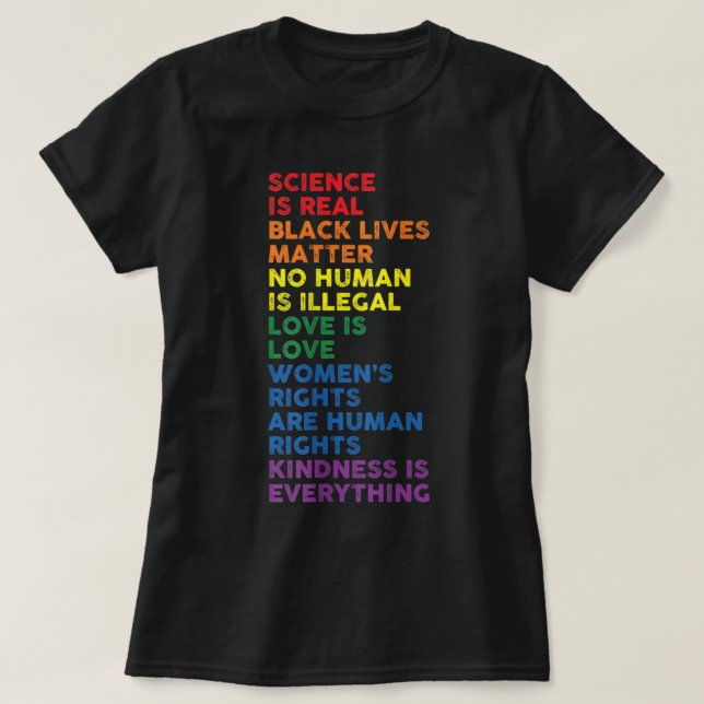 Gay Pride Science Is Real Black Lives Matter Women T-Shirt (Design Front)