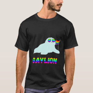Gay Pride Sea Lion Rainbow Seal LGBT Bi Gender Sup T-Shirt