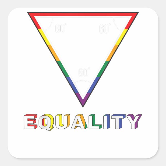 Gay Pride Shirt Gay Pride Flag LGBTQ Funny Gift Ma Square Sticker (Front)